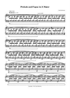 Prelude and Fugue in A Major: Prelude and Fugue in A Major by J.Jay Berthume