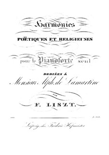 Harmonies poétiques et religieuses. Pensée des morts, S.154: For piano by Franz Liszt