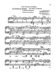 Album of Wanderer, S.156: Book I, No.3 The Bells of Geneva by Franz Liszt