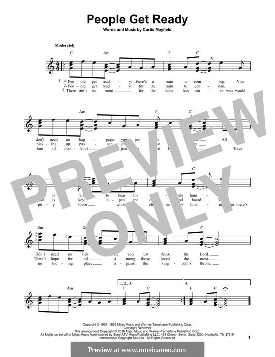 People Get Ready (Eva Cassidy): For guitar with tab by Curtis Mayfield