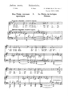 No.6  In the Rhine, in the Sacred Stream: Piano-vocal score by Robert Schumann