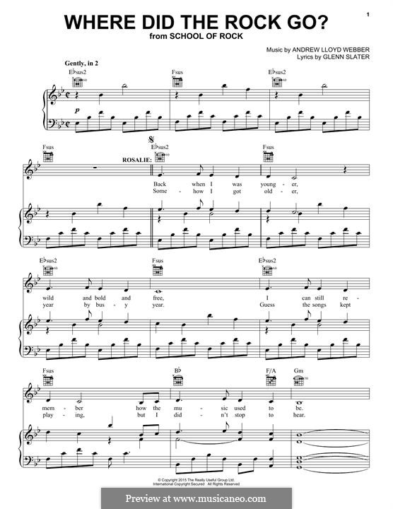 where did the rock go from school of rock the musical by a l school of rock musical sheet music