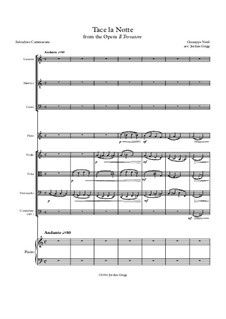 Tacea la notte placida: Ful score, parts by Giuseppe Verdi