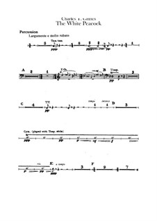 Roman Sketches for Piano, Op.7: No.1 The white peacock, for orchestra – percussion part by Charles Tomlinson Griffes