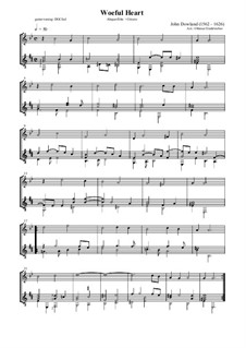 Woeful Heart With Grief Oppressed: Für Flöte und Gitarre by John Dowland