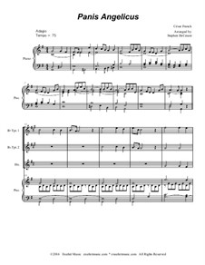 Panis Angelicus (O Lord Most Holy): For brass quartet and piano (with accompaniment track) by César Franck