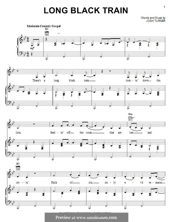 Long Black Train by J. Turner sheet music on MusicaNeo
