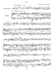 Five Pieces for Cello and Piano, Op.4: No.1-3 by Friedrich Grützmacher