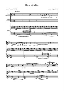 De-ai şti iubite (If you knew, my darling): For duo and piano by Eugen Doga