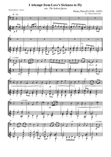 The Indian Queen, Z.630: I Attempt from Love's Sickness to Fly. Version for bass recorder and guitar by Henry Purcell