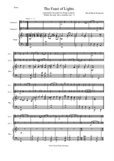 The Feast of Lights: For two clarinets and piano by David W Solomons