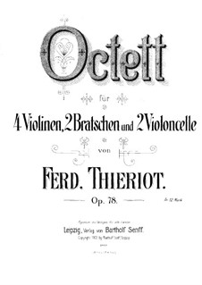 String Octet in C Major, Op.78: Violin I part by Ferdinand Thieriot