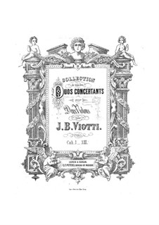Three Concert Duos for Two Violins, Op.28: Parts by Giovanni Battista Viotti