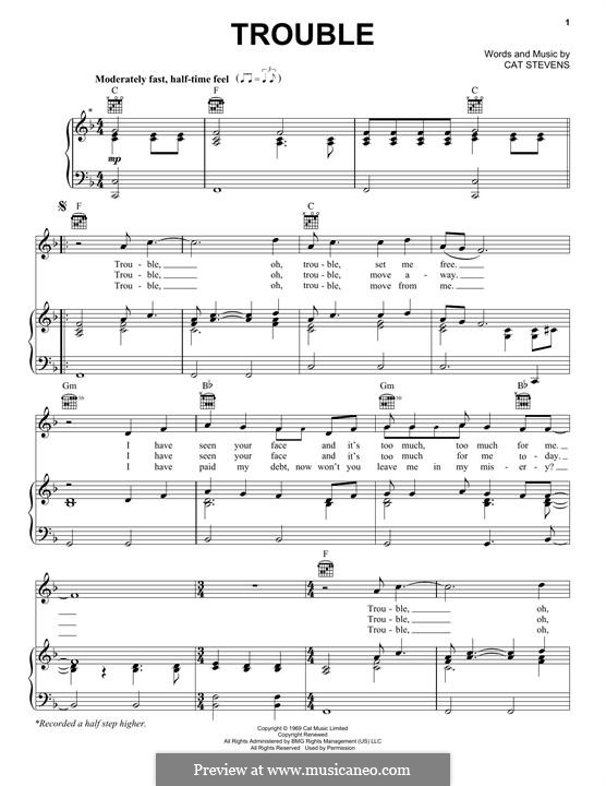 Trouble by C. Stevens - sheet music on MusicaNeo