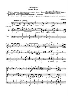 Minuet in G Major: For two french horns and piano by Ludwig van Beethoven