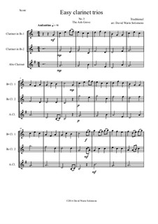 15 easy clarinet trios: No.3 The Ash Grove (Llwyn Onn) by folklore