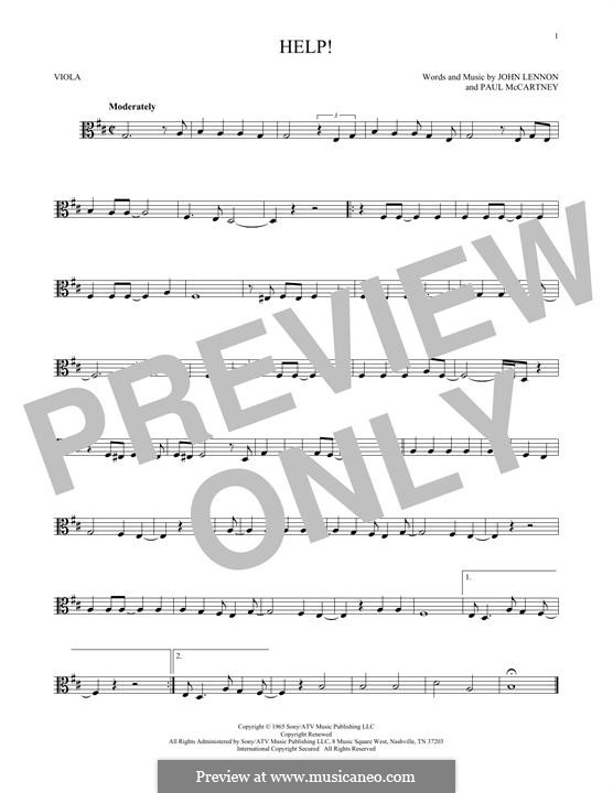 Help! (The Beatles): For viola by John Lennon, Paul McCartney