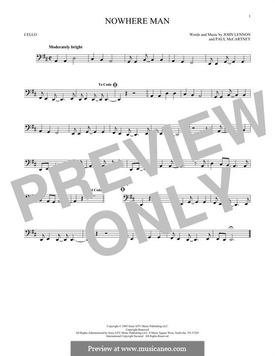 Nowhere Man (The Beatles): For cello by John Lennon, Paul McCartney