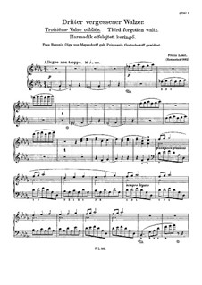 Forgotten Waltzes, S.215: Waltz No.3 by Franz Liszt