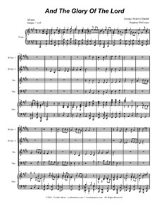 No.4 And the Glory, the Glory of the Lord: For brass quartet (with accompaniment track) by Georg Friedrich Händel