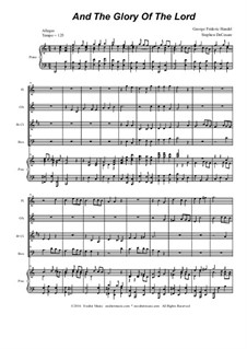 No.4 And the Glory, the Glory of the Lord: For woodwind quartet by Georg Friedrich Händel