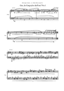 Gee, do Gargoyles duff me for piano: No.1, MVWV 1064 by Maurice Verheul