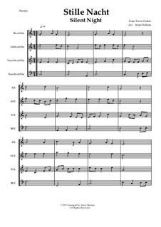 Ensemble version: For recorder quartet by Franz Xaver Gruber