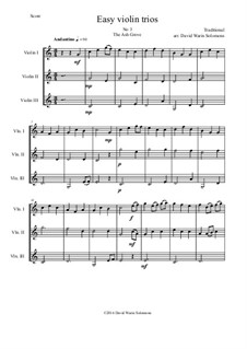 15 easy violin trios: No.2 The Ash Grove (Llwyn Onn) by folklore