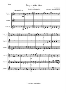 15 easy violin trios: No.5 The Belle of Belfast city (I'll tell my ma) by folklore