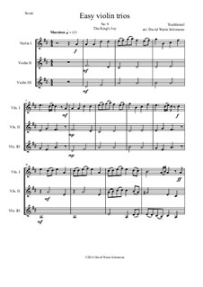 15 easy violin trios: No.9 The King's Joy by folklore