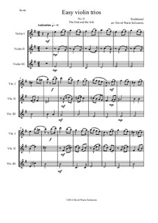 15 easy violin trios: No.12 The Oak and the Ash (A North country maid) by folklore