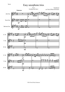 15 easy saxophone trios: No.2 Scotland the brave by folklore