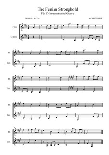 The Fenian Stronghold: For C-instrument and guitar (easy version) D Major by folklore
