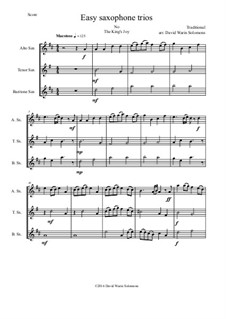 15 easy saxophone trios: No.9 The King's Joy by folklore