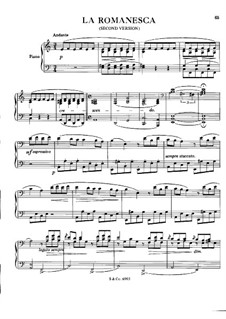 La romanesca, S.252a: Version II by Franz Liszt