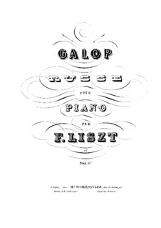 Russian Galop, S.478: Russian Galop by Franz Liszt