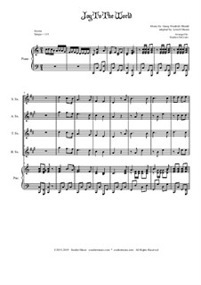 Ensemble version: For saxophone quartet by Georg Friedrich Händel