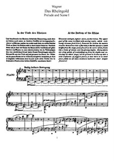 The Rhine Gold, WWV 86a: Piano-vocal score by Richard Wagner