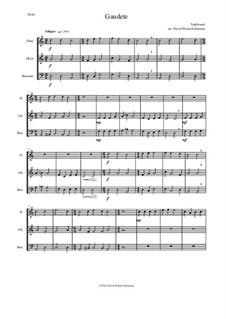 Gaudete: For wind trio by folklore