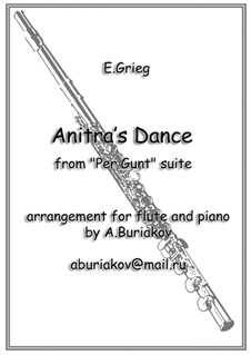 Suite No.1. Anitra's Dance, Op.46 No.3: For flute and piano by Edvard Grieg