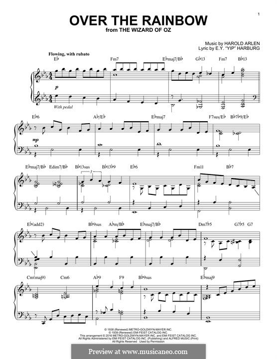 Piano version: Jazz version by Harold Arlen