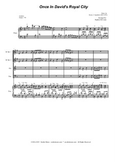 Once in Royal David's City: For brass quartet by Henry John Gauntlett