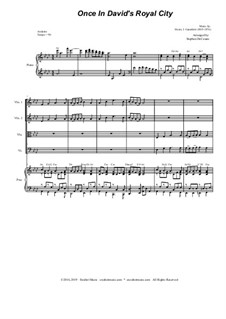 Once in Royal David's City: For string quartet by Henry John Gauntlett