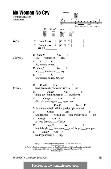 Bob Marley - No Woman No Cry atStanton's Sheet Music