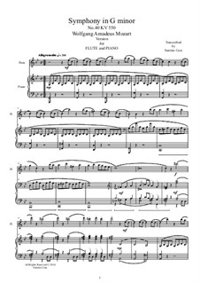 Movement I: For flute and piano by Wolfgang Amadeus Mozart