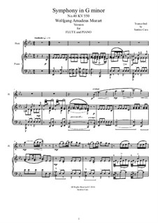 Movement II: Arrangement for flute and piano by Wolfgang Amadeus Mozart