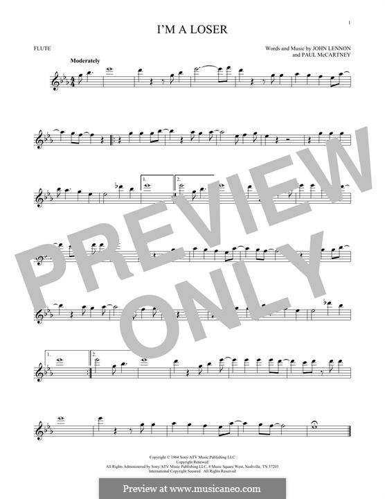 I'm a Loser (The Beatles): For flute by John Lennon, Paul McCartney
