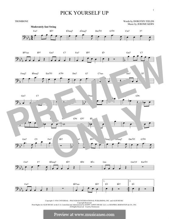 Pick Yourself Up (from Swing Time): For trombone by Jerome Kern