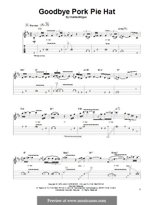 goodbye pork pie hat by j beck sheet music on musicaneo goodbye pork pie hat sheet music