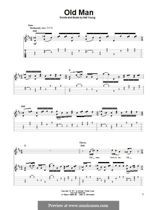Old Man: For guitar with tab by Neil Young